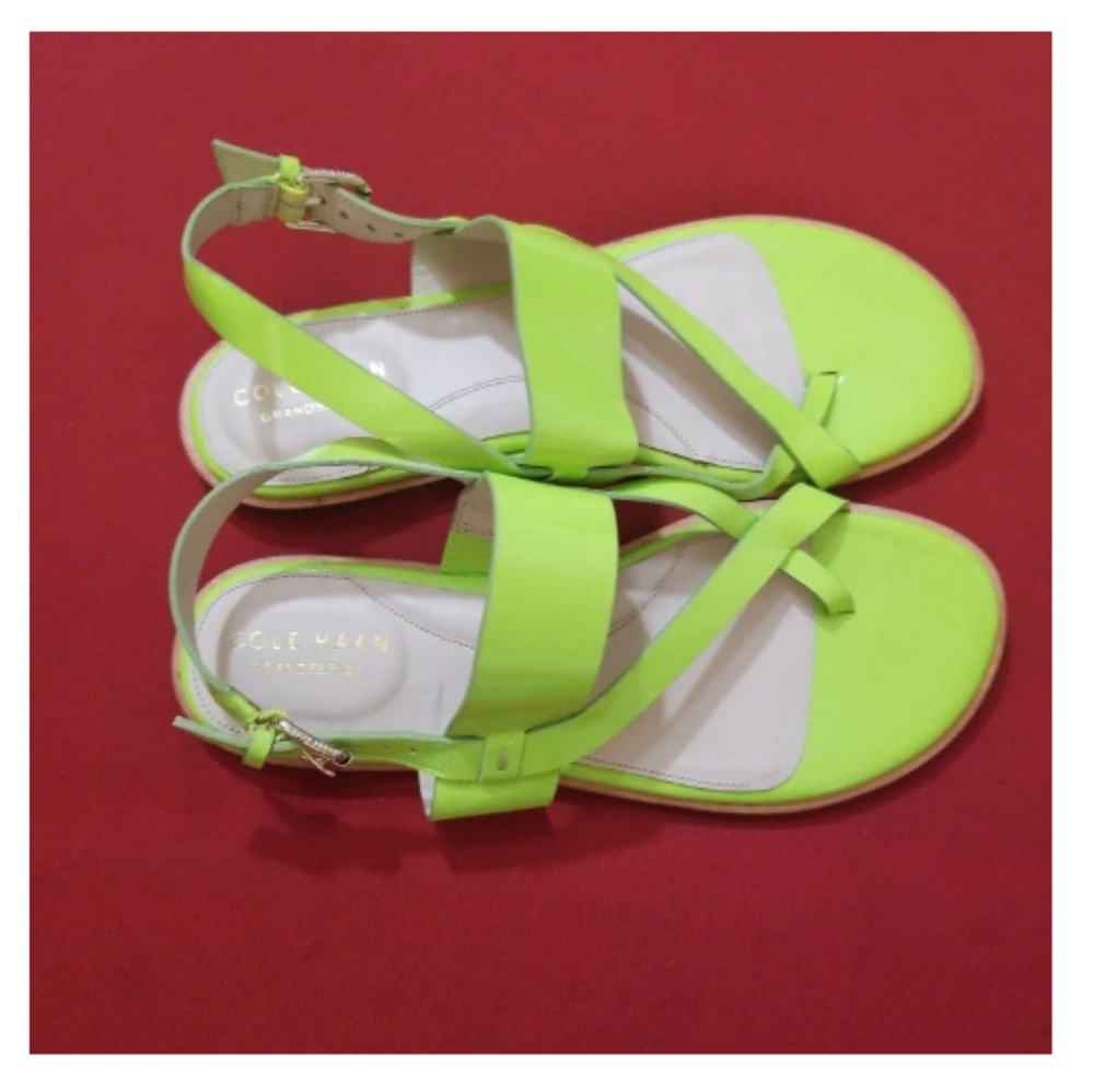 Cole Haan Green Sandals with Vibrant Accents